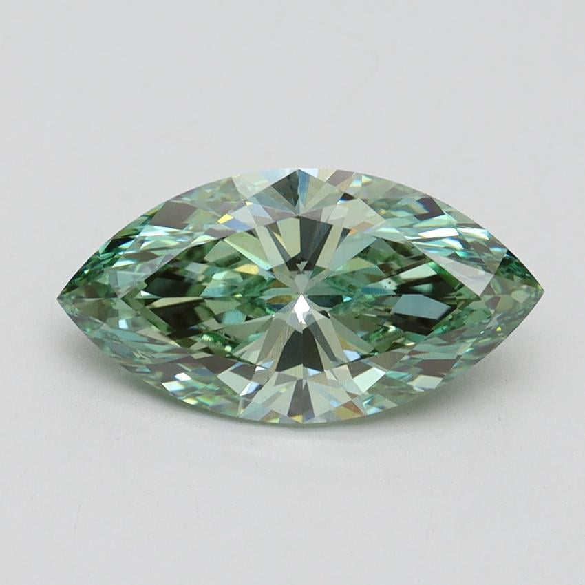 2.00 Ct. Fancy Vivid Green Marquise Lab Grown Diamond