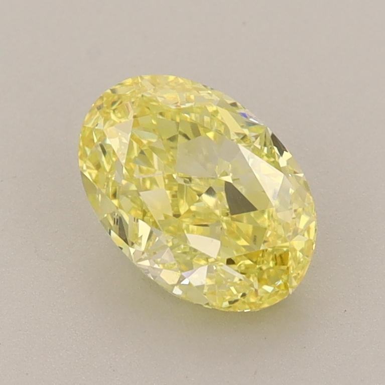 1.22 Ct. Fancy Vivid  Yellow Oval Lab Grown Diamond