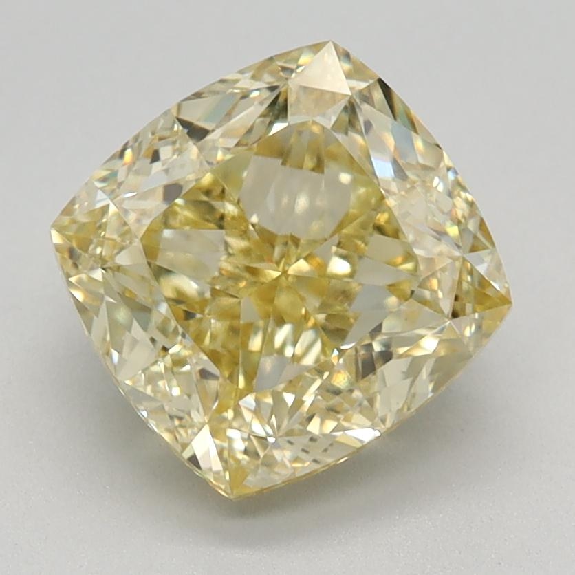 2.21 Ct. Fancy Intense Yellow Cushion Lab Grown Diamond
