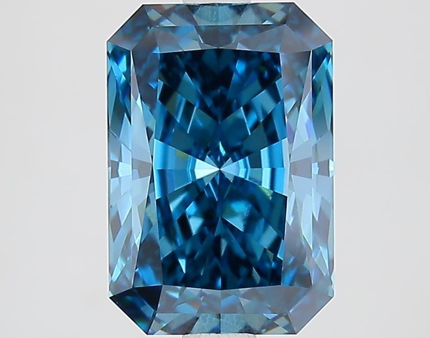 2.51 Ct. Fancy Vivid Blue Radiant Lab Grown Diamond