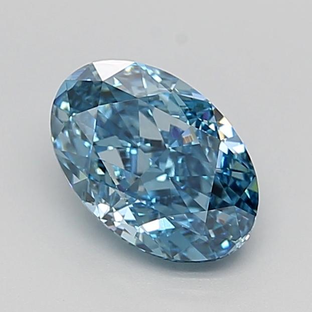 1.69 Ct. Fancy Vivid  Blue Oval Lab Grown Diamond