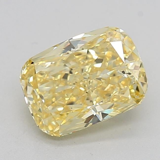 1.51 Ct. Fancy Vivid  Yellow Cushion Lab Grown Diamond