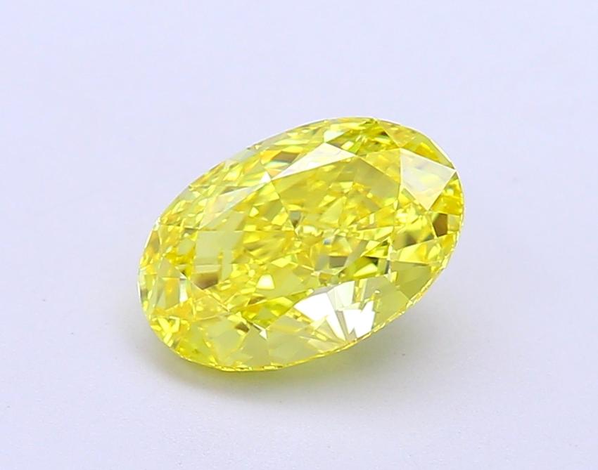1.74 Ct. Fancy Vivid  Yellow Oval Lab Grown Diamond