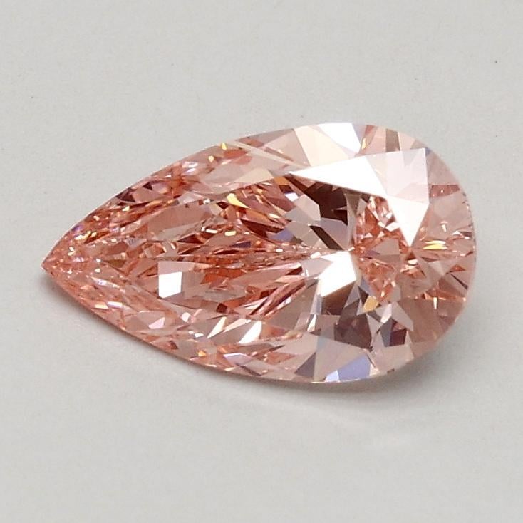0.55 Ct. Fancy Vivid Pink Pear Lab Grown Diamond