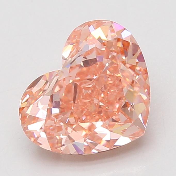 3.11 Ct. Fancy Vivid Pink Heart Lab Grown Diamond