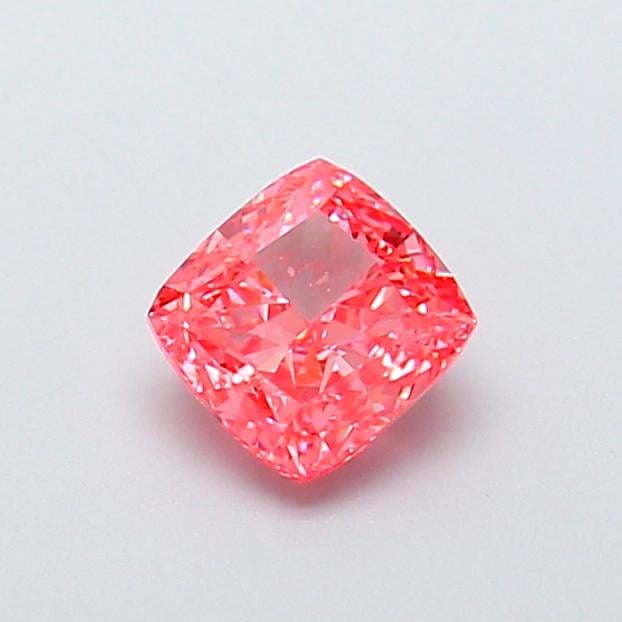 1.01 Ct. Fancy Vivid Pink Cushion Lab Grown Diamond