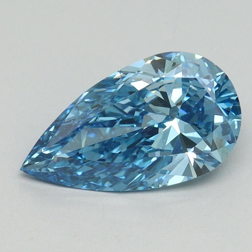 1.53 Ct. Fancy Vivid Blue Pear Lab Grown Diamond