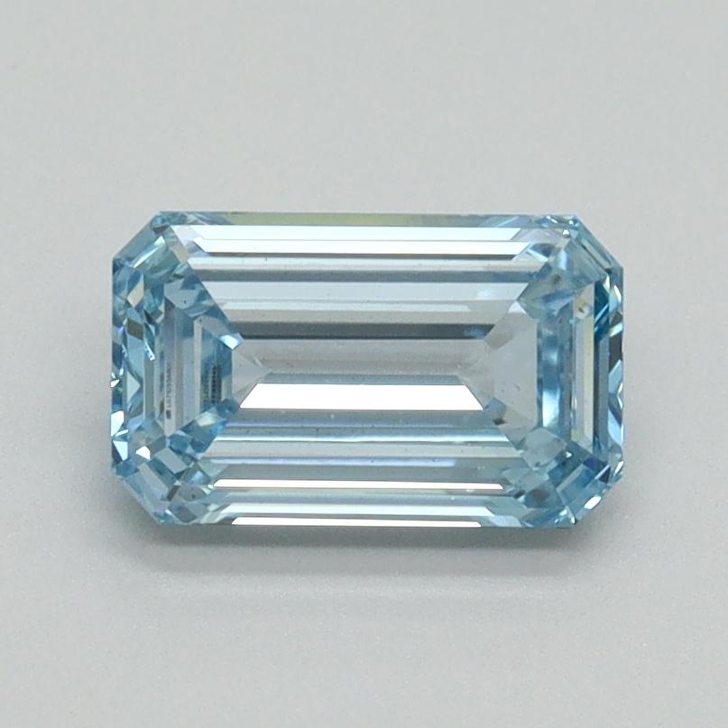 1.06 Ct. Fancy Vivid Blue Emerald Lab Grown Diamond