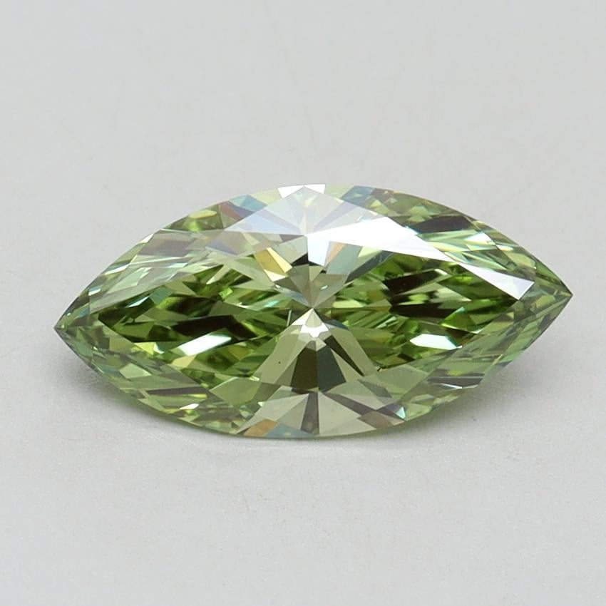 1.11 Ct. Fancy Vivid Green Marquise Lab Grown Diamond