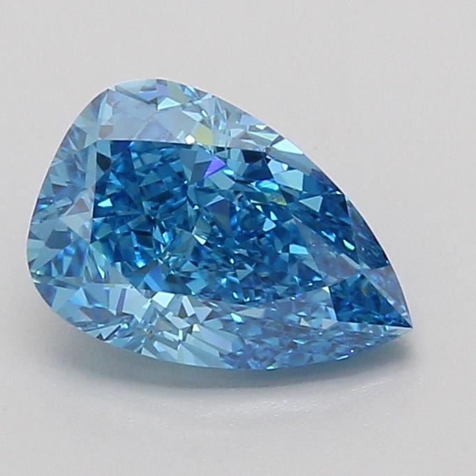 2.11 Ct. Fancy Vivid Blue Pear Lab Grown Diamond