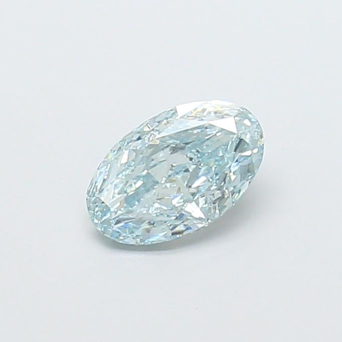 1.02 Ct. Fancy Vivid Green Blue Oval Lab Grown Diamond