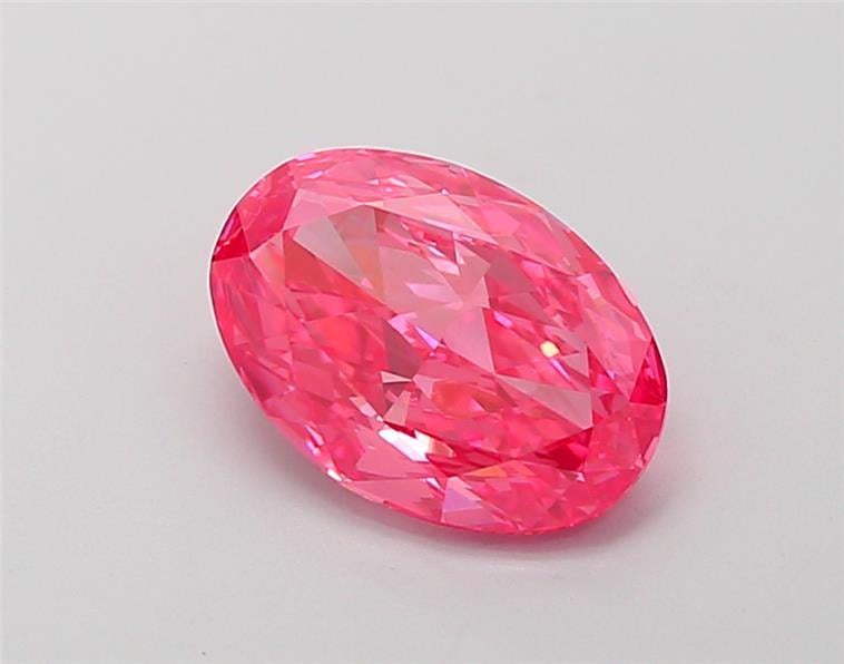 2.03 Ct. Fancy Vivid  Pink Oval Lab Grown Diamond