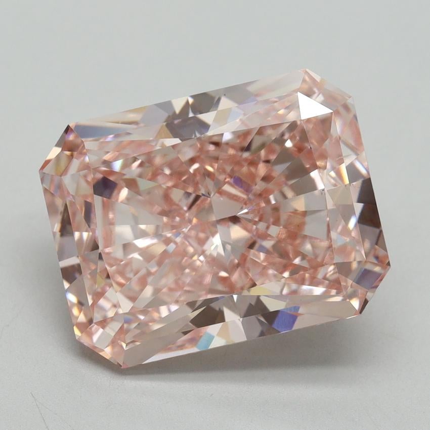 9.03 Ct. Fancy Intense Pink Radiant Lab Grown Diamond