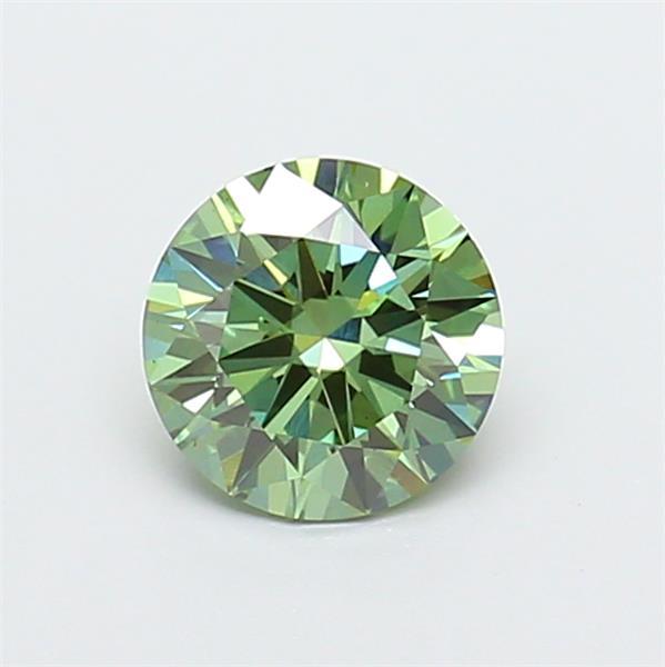 1.10 Ct. Fancy Vivid  Green Round Lab Grown Diamond
