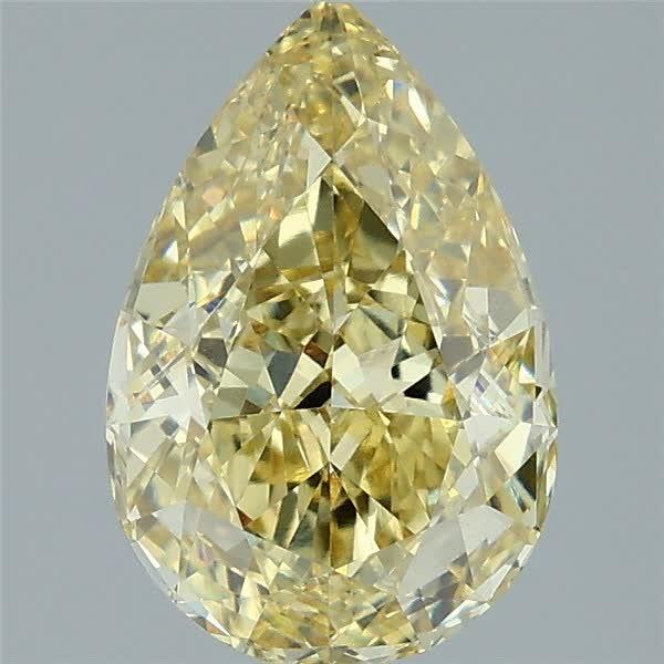 2.53 Ct. Fancy Intense Yellow Pear Lab Grown Diamond