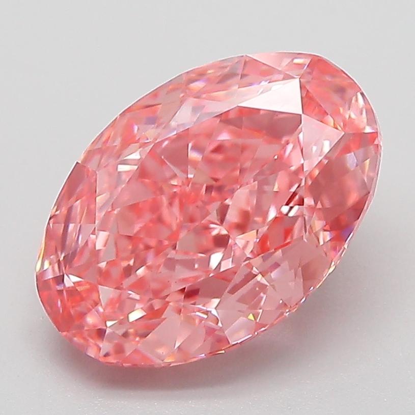 3.07 Ct. Fancy Vivid Pink Oval Lab Grown Diamond