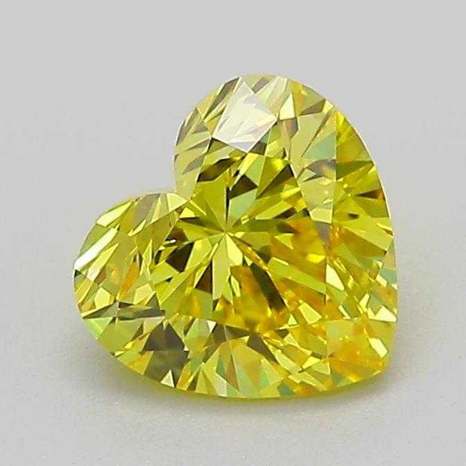 1.08 Ct. Fancy Vivid  Yellow Heart Lab Grown Diamond