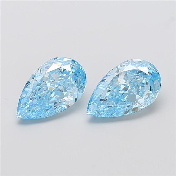 2.73 Ct. Fancy Vivid Blue Pear Lab Grown Diamond