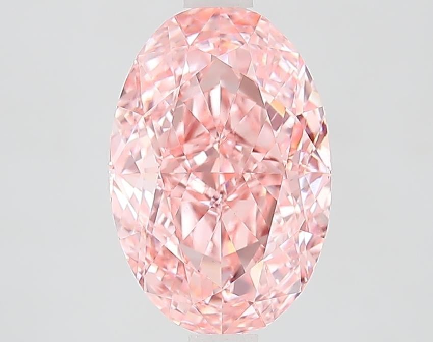 3.02 Ct. Fancy Pink Oval Lab Grown Diamond
