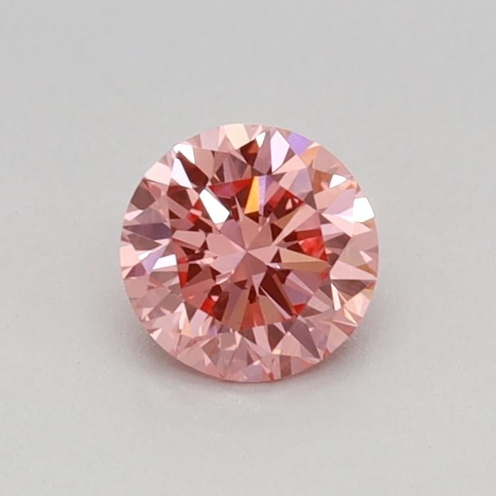 0.32 Ct. Fancy Vivid Pink Round Lab Grown Diamond
