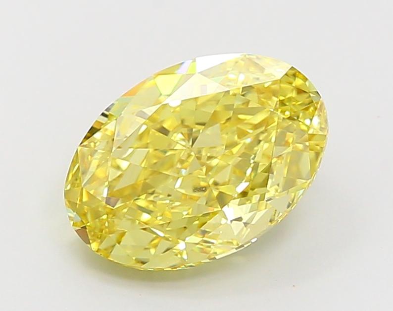 4.0 Ct. Fancy Vivid Yellow Oval Lab Grown Diamond
