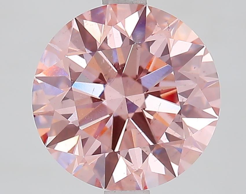 2.91 Ct. Fancy Intense Pink Round Lab Grown Diamond