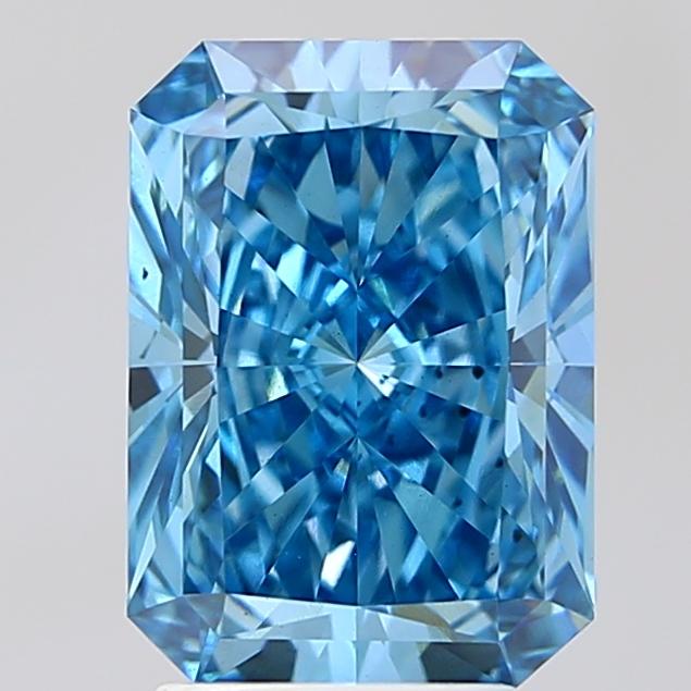 3.52 Ct. Fancy Vivid Blue Radiant Lab Grown Diamond