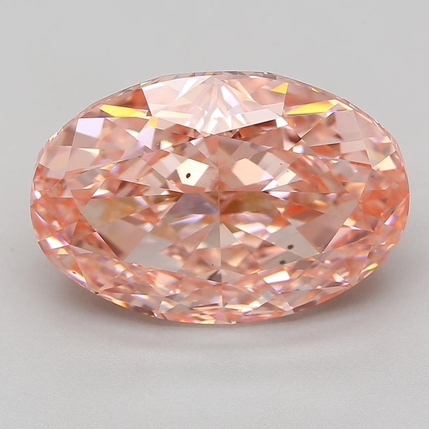 13.06 Ct. Fancy Vivid Pink Oval Lab Grown Diamond