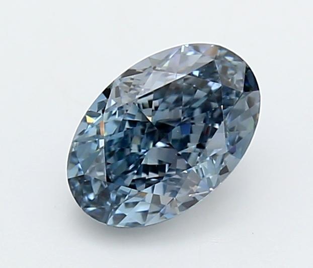 1.07 Ct. Fancy Vivid  Blue Oval Lab Grown Diamond