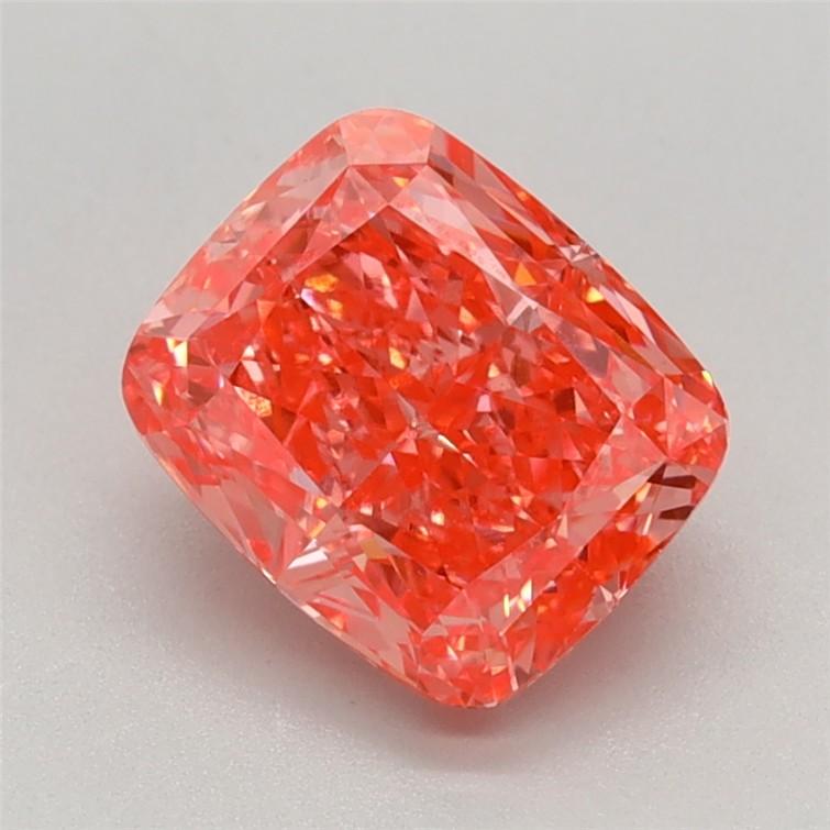 1.51 Ct. Fancy Vivid Pink Cushion Lab Grown Diamond