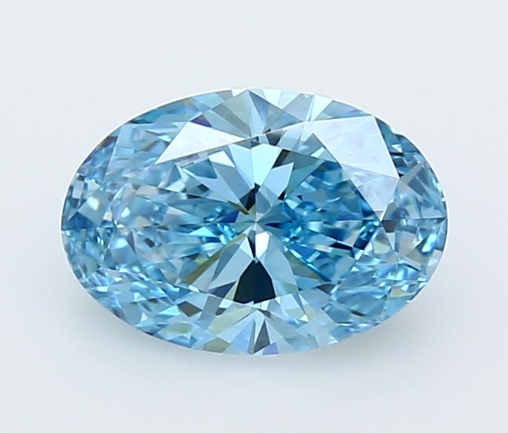 2.02 Ct. Fancy Vivid  Blue Oval Lab Grown Diamond