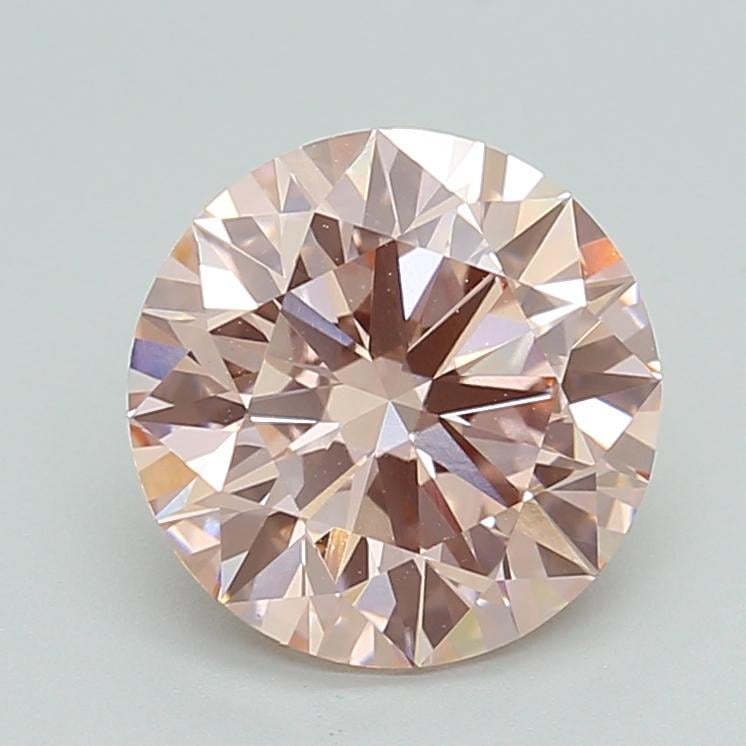 2.60 Ct. Fancy Intense Pink Round Lab Grown Diamond