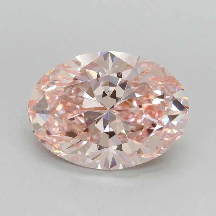 3.01 Ct. Fancy Intense Pink Oval Lab Grown Diamond