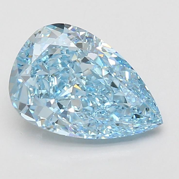 3.09 Ct. Fancy Vivid Blue Pear Lab Grown Diamond