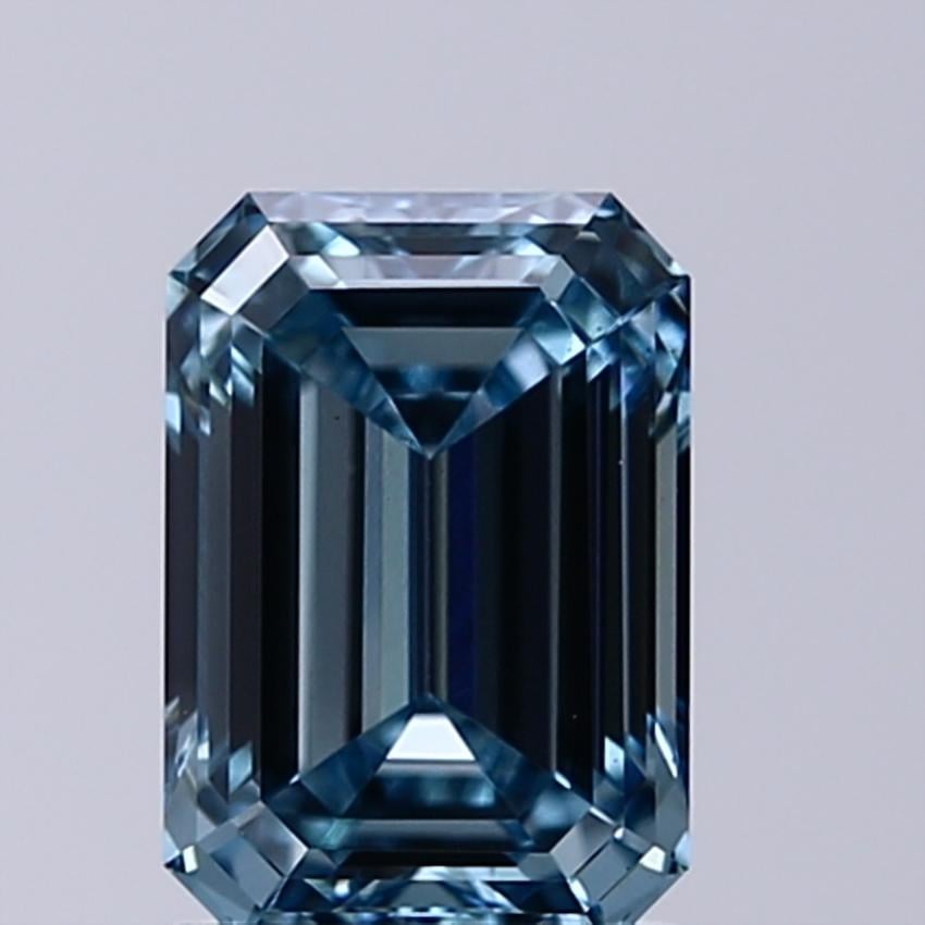 1.40 Ct. Fancy Intense Greenish Blue Emerald Lab Grown Diamond