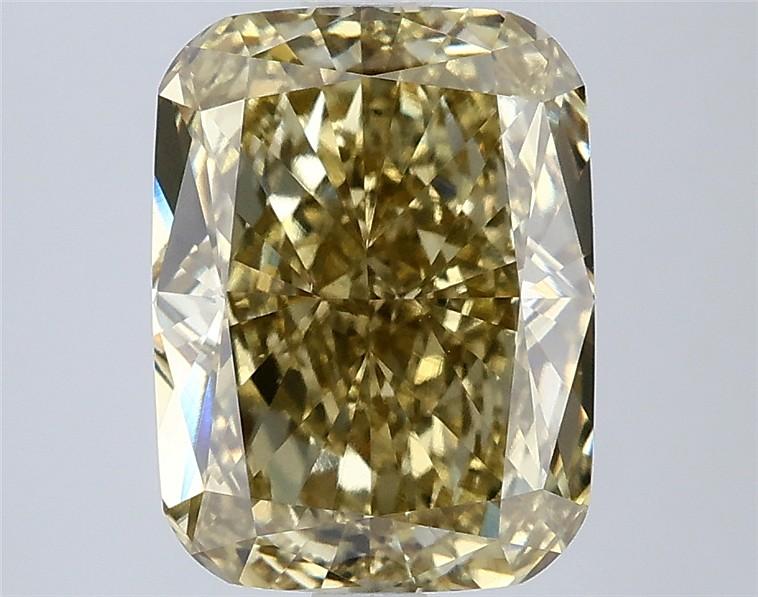 4.00 Ct. Fancy Intense Yellow Cushion Lab Grown Diamond
