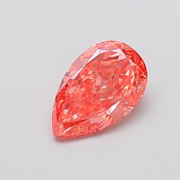 1.10 Ct. Fancy Vivid Orange Pink Pear Lab Grown Diamond