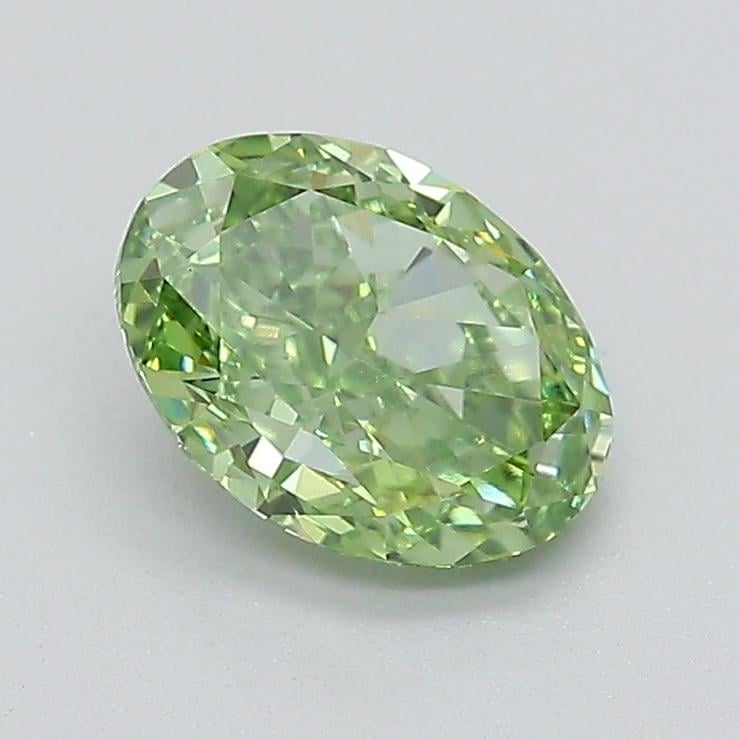 1.02 Ct. Fancy Vivid  Green Oval Lab Grown Diamond