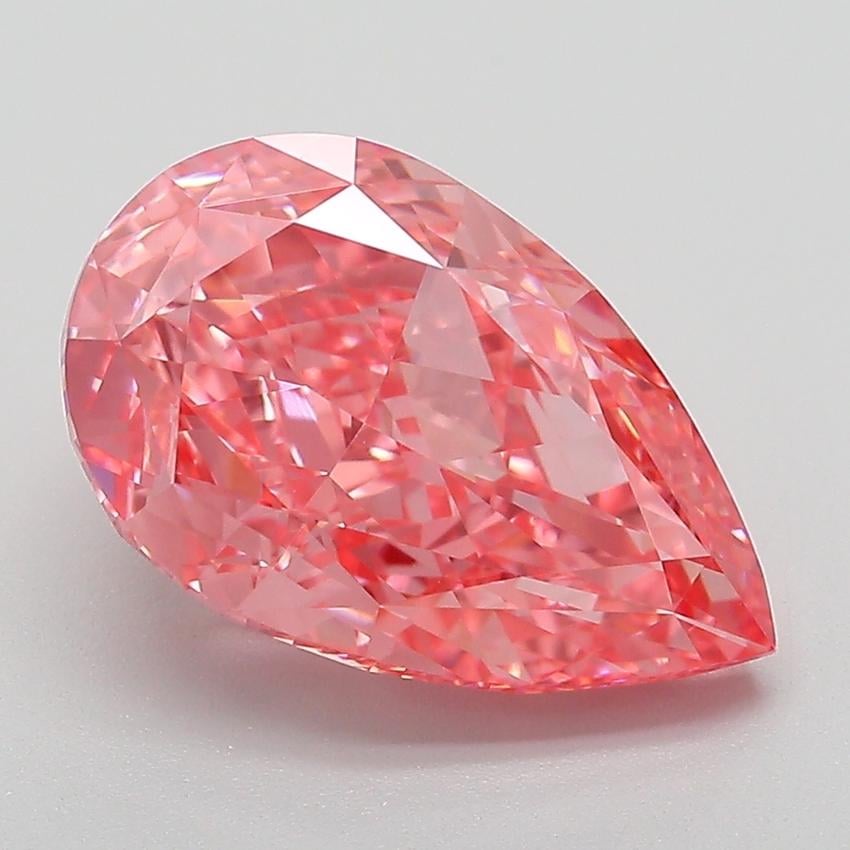 4.01 Ct. Fancy Vivid Pink Pear Lab Grown Diamond