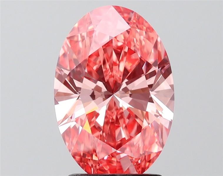 2.24 Ct. Fancy Vivid Pink Oval Lab Grown Diamond