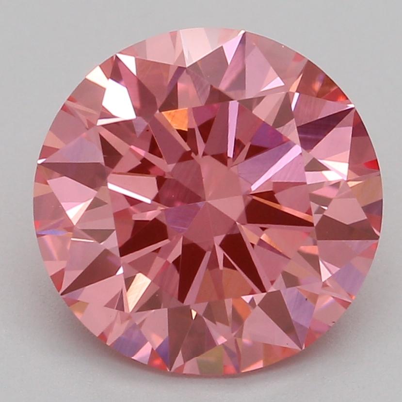 2.07 Ct. Fancy Vivid Pink Round Lab Grown Diamond