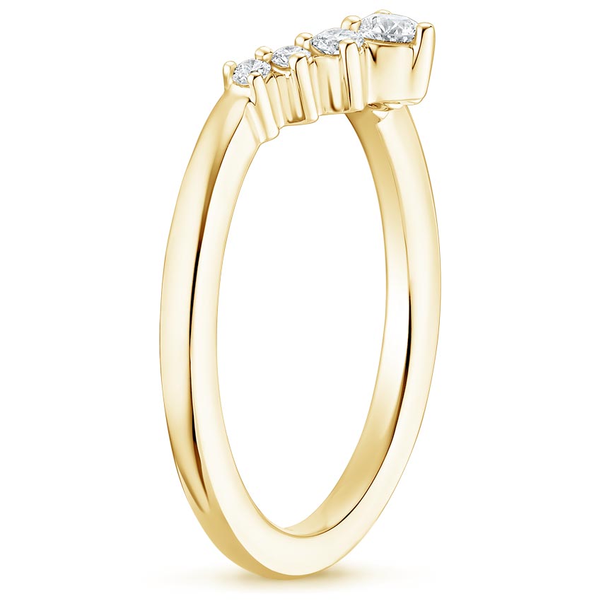 18K Yellow Gold Belle Diamond Ring (1/6 ct. tw.), large side view