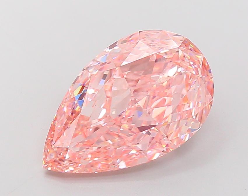 9.18 Ct. Fancy Vivid Pink Pear Lab Grown Diamond