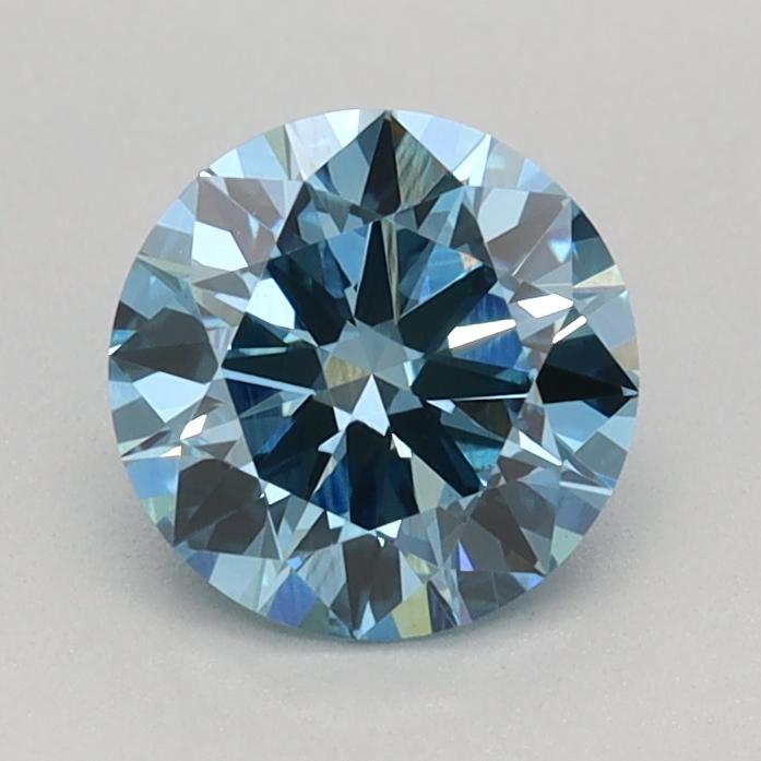 0.71 Ct. Fancy Vivid Blue Round Lab Grown Diamond