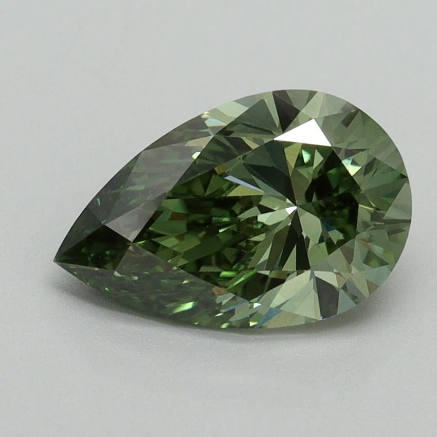 1.51 Ct. Fancy Vivid Green Pear Lab Grown Diamond