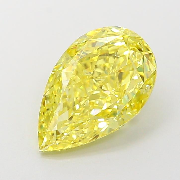 3.72 Ct. Fancy Vivid Yellow Pear Lab Grown Diamond
