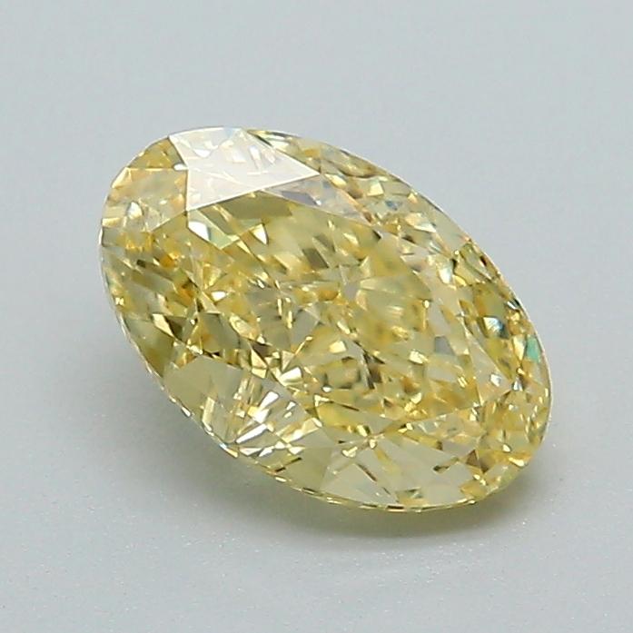 1.04 Ct. Fancy Intense  Yellow Oval Lab Grown Diamond