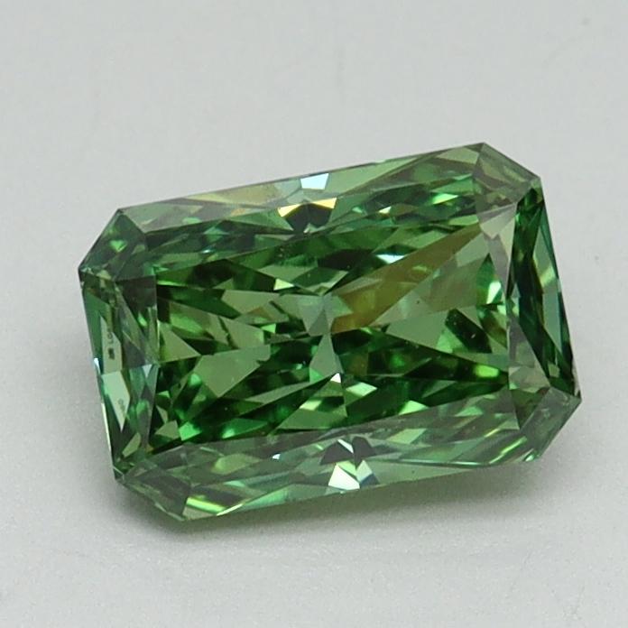 1.01 Ct. Fancy Vivid Green Radiant Lab Grown Diamond