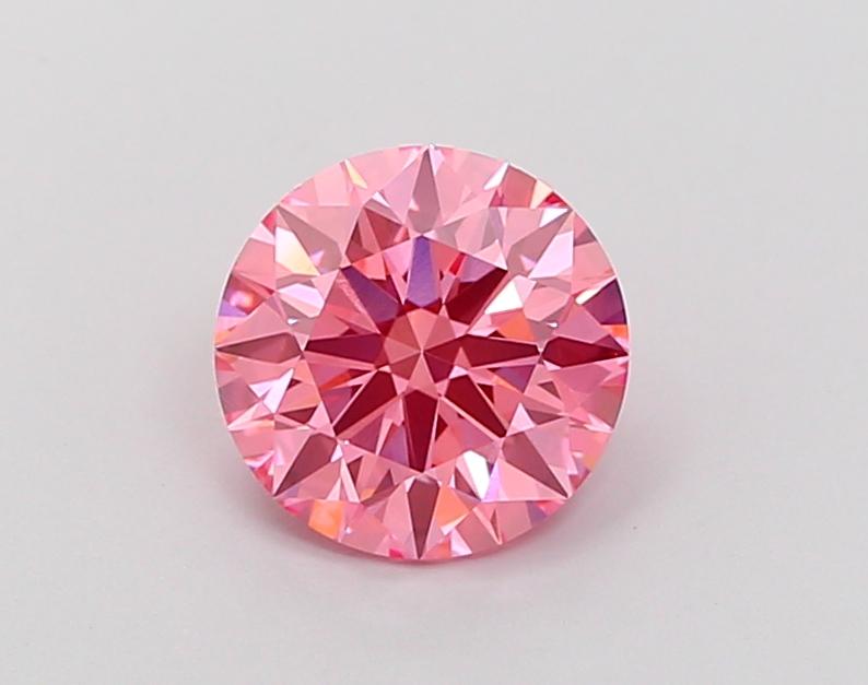 1.51 Ct. Fancy Vivid Pink Round Lab Grown Diamond
