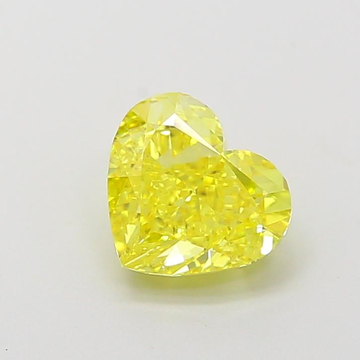 1.28 Ct. Fancy Vivid  Yellow Heart Lab Grown Diamond